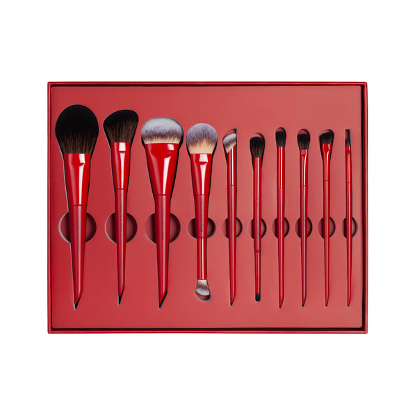 Essential pro makeup brushes - 10 professional face and eye brushes set