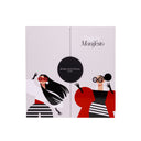 A Beauty Manifesto - Calendario dell’Avvento box by Diego dalla Palma Milano, adorned with illustrations of two women in stylish red, black, and white outfits with glasses on a white background, filled with exclusive beauty products.