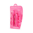 A pink-packaged Diego dalla Palma Kit MyHappyToy Eyeliner set, featuring two eyeliner tubes with playful background graphics, including a teddy bear and abstract shapes.