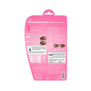 Sure Here’s a rewritten version using your product data: Pink packaging for Kit MyHappyToy Eyeliner, displaying product details, illustrated application instructions for eyes, and benefits in several languages. The text emphasizes 16-hour wear and impressive results statistics, featuring nero intenso eyeliner and volumizzante mascara to create a flawless effetto push-up look.