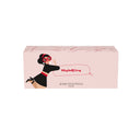 A pink rectangular box featuring an illustration of a woman in black and red with headphones, and printed with “MySelfJoy” and “Diego dalla Palma Milano” on the front, suggests it contains the Kit Mascara - MySelfToy for an elegant look.