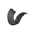 A thick, curved brushstroke of black paint on white resembles the bold, defined lines created by MINI MY HAPPY TOY MASCARA’s volumizing effect.