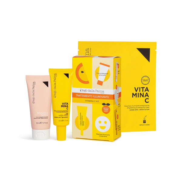 Kit Vitamina C: Crema Detergente + Maschera Illuminante + Crema Uniformante Perfezionatrice Spf50