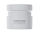 A white jar labeled Crema Idratante Intensiva, known for nutrimento intenso, with its lid slightly open, against a plain white background.
