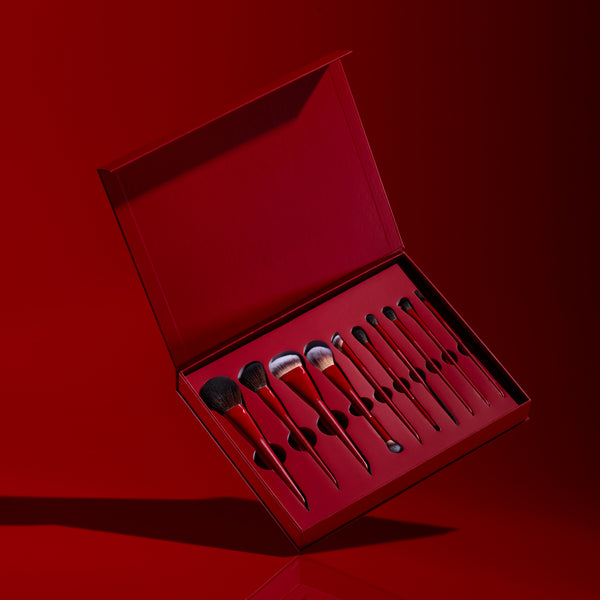 Essential pro makeup brushes - set 10 pennelli professionali viso e occhi