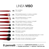 Essential pro makeup brushes - set 10 pennelli professionali viso e occhi